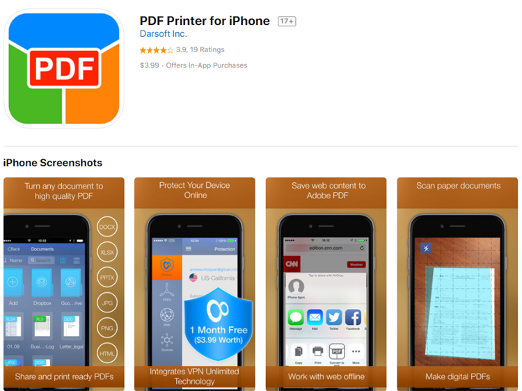 pdf printer for iphone