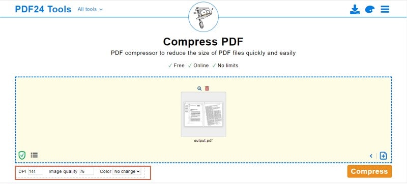 pdf24 compress