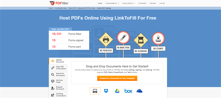 pdffiller pdf sharing websites