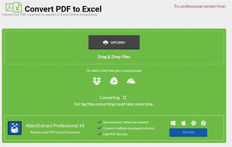 convertisseur de fichiers pdf à excel en ligne