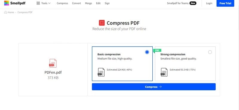 reduce pdf size online