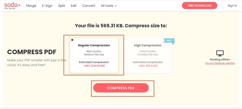 soda pdf compress