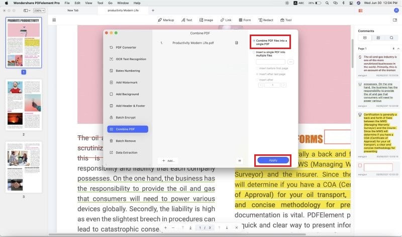 how to combine multiple jpegs into one pdf mac