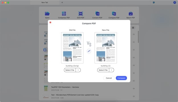 compare pdf files mac