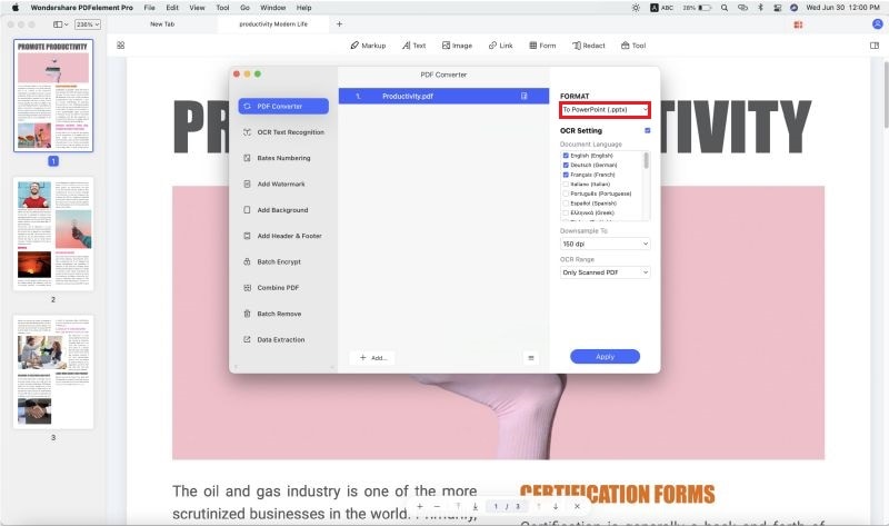 convert PDF to PowerPoint