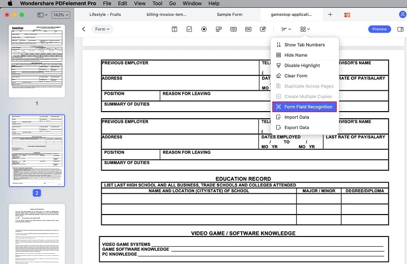  criar formulário pdf