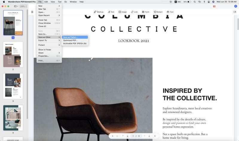 flatten pdf mac