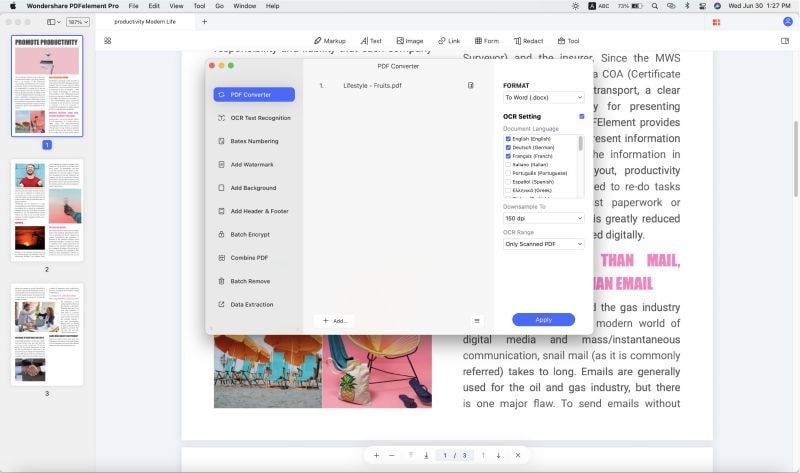 what is the best way to convert pdf to word in mac