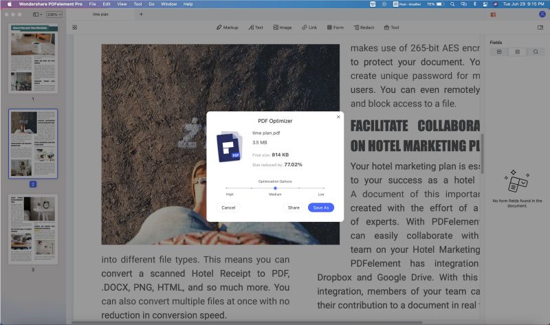 resize pdf mac
