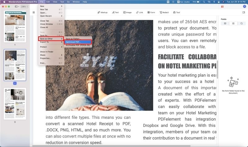reduce pdf file size mac