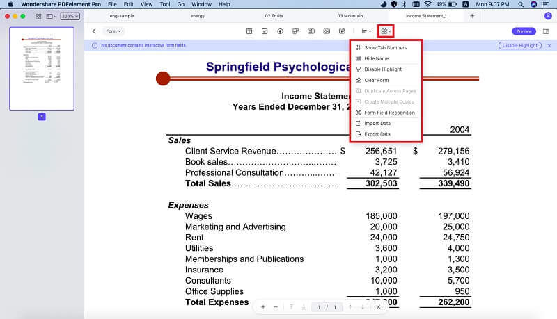 importar datos a formulario pdf