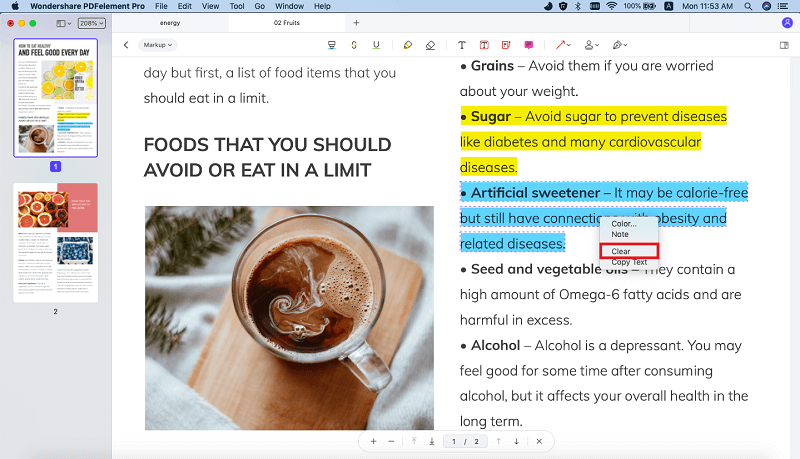 uhighlight text in pdf