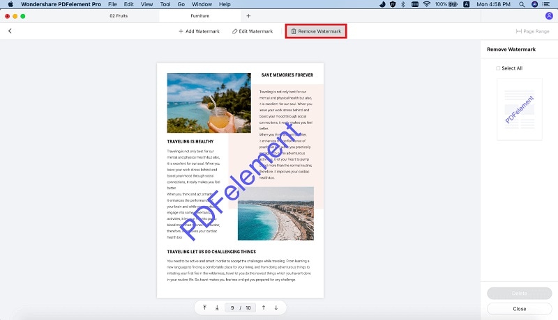 remove watermark from a pdf