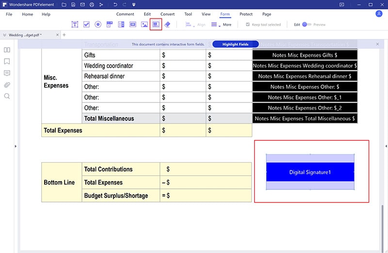 how to fill out a form sent by email