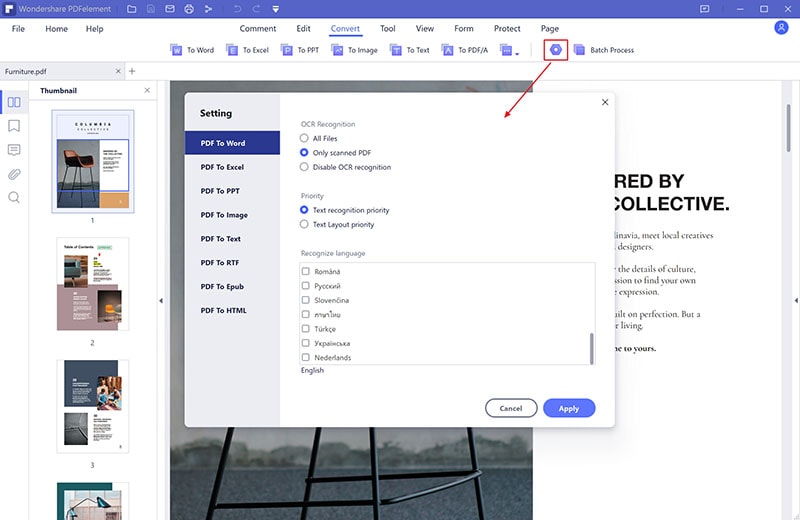 convert pdf to word