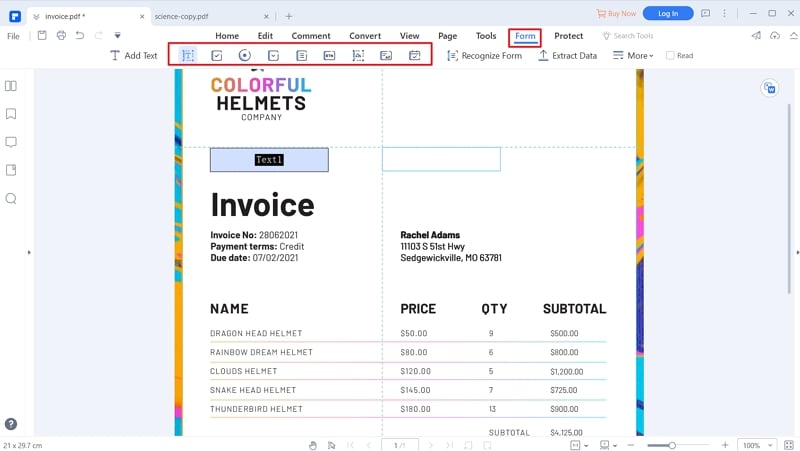 PDFelement convert pdf to fillable form online