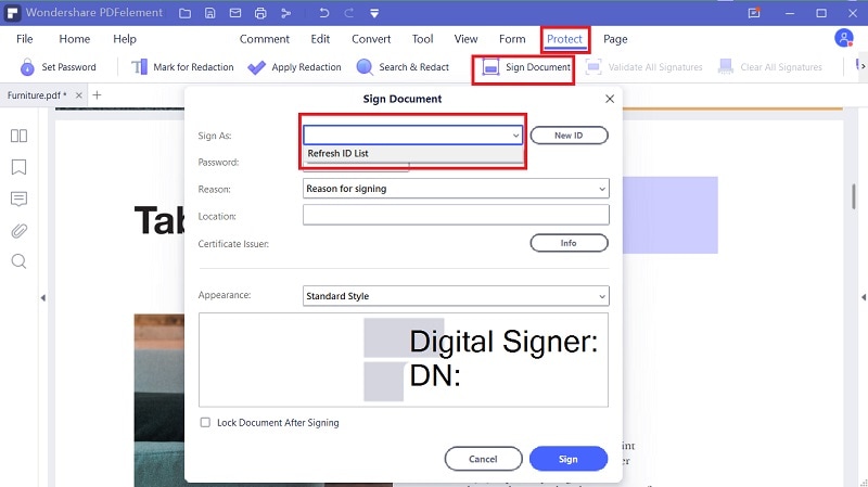 insert signature in pdf file