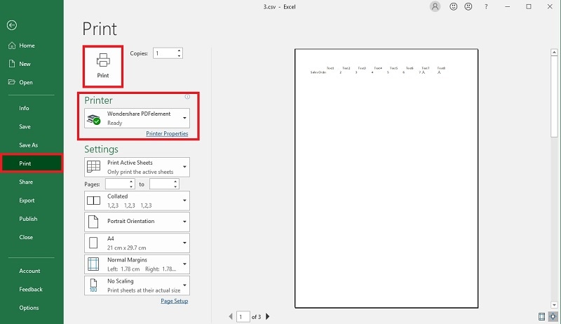 excel to pdf