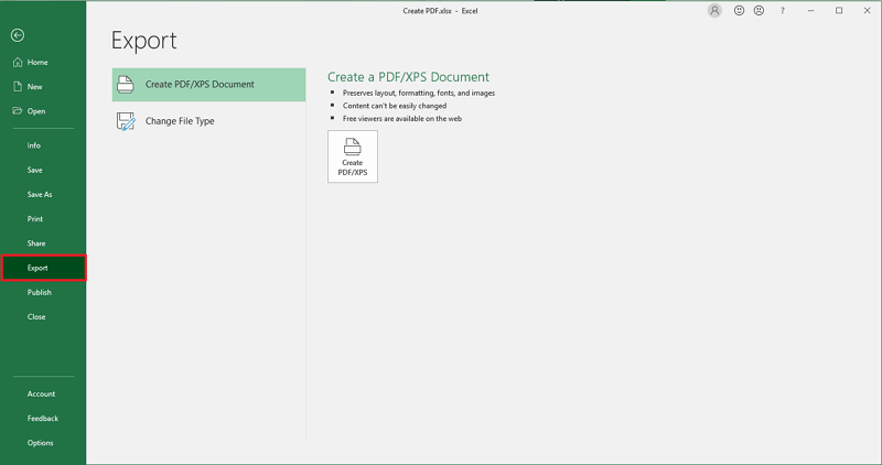 excel to pdf free