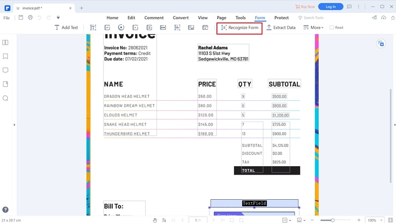 PDFelement convert pdf to fillable form free