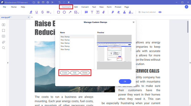 how to remove stamps in free pdf xchange viewer