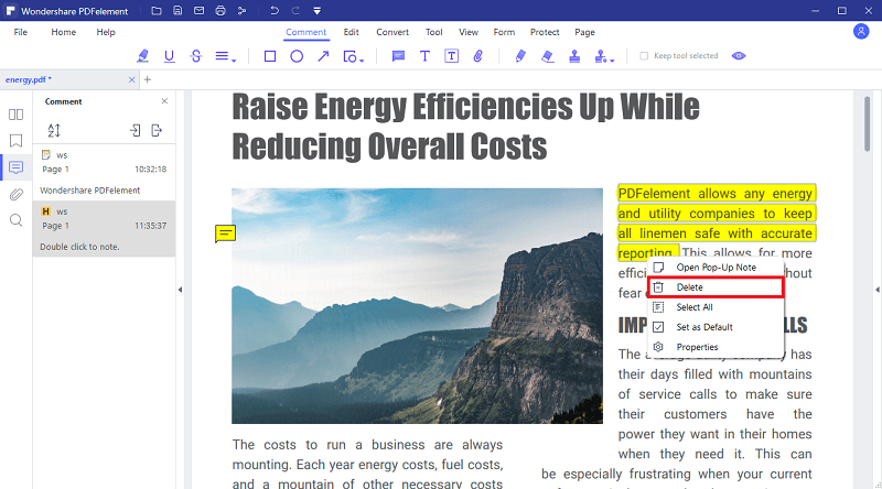 quitar el resaltado en pdf