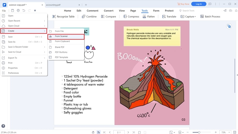 cambiar la configuración del escáner pdf