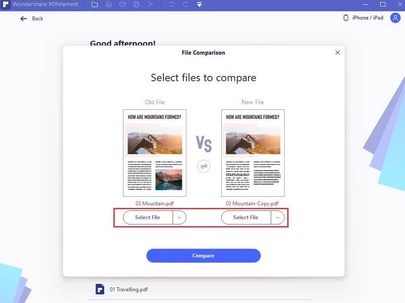 Adobe compare documents