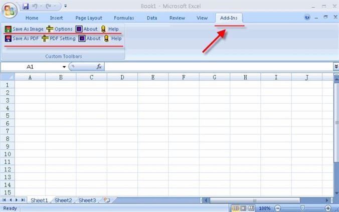 convertir excel en pdf avec add-in