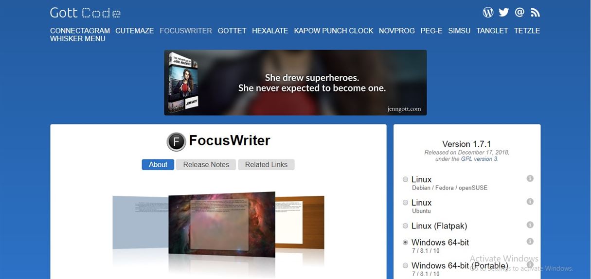 focuswriter word editor