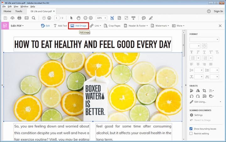 add image to pdf file