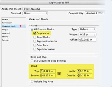 add crop marks in pdf