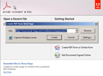 convert html to pdf in adobe