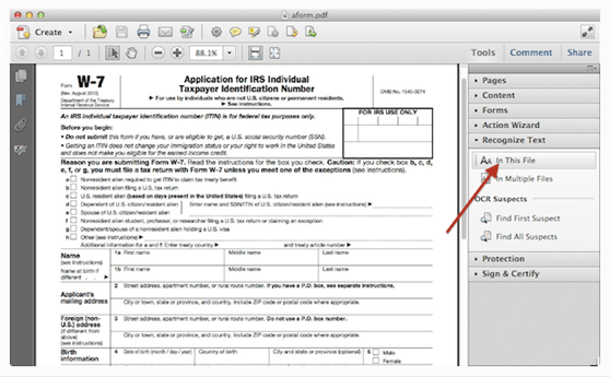 adobe ocr werkzeug