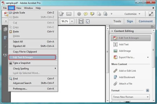 edit pdf text in adobe