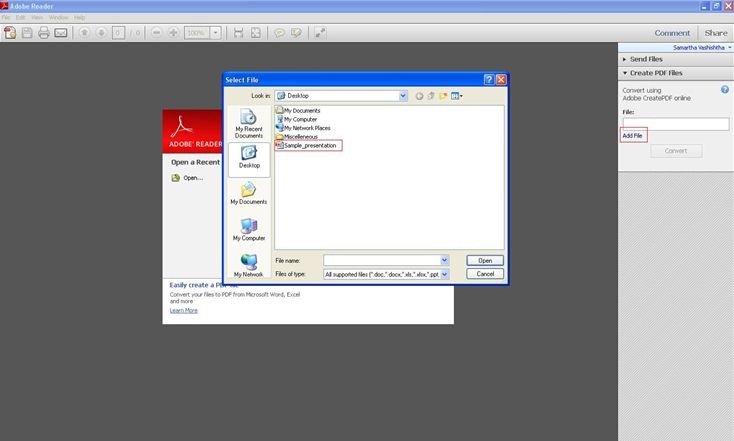 Convertir PNG en PDF dans Adobe Reader