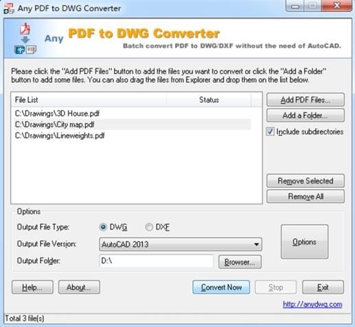  ogni convertitore PDF in DWG 