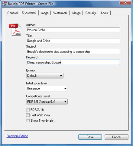 Create pdf on windows 10