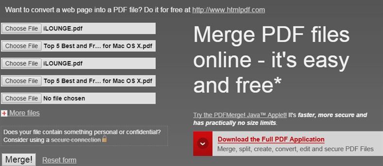 how to merge two pdf files on mac