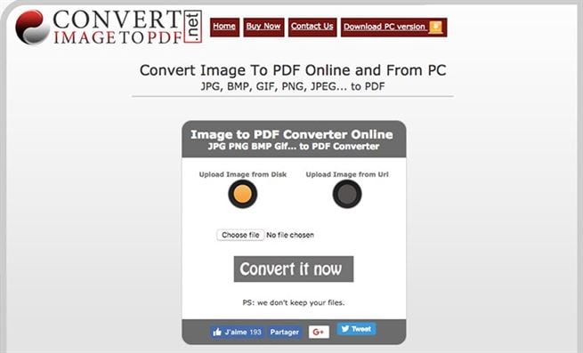 convert image to pdf
