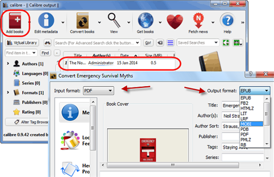 convert pdf to mobi