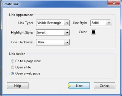 create link in adobe