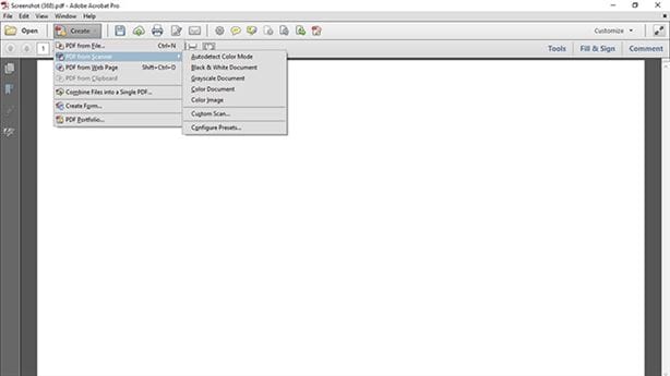create pdf from scanner adobe reader