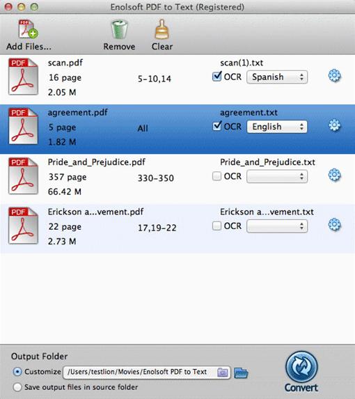Enolsoft PDF to Text for Mac