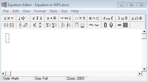 Equation editor