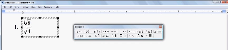 equation editor word