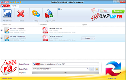 foxpdf bmp to pdf free converter