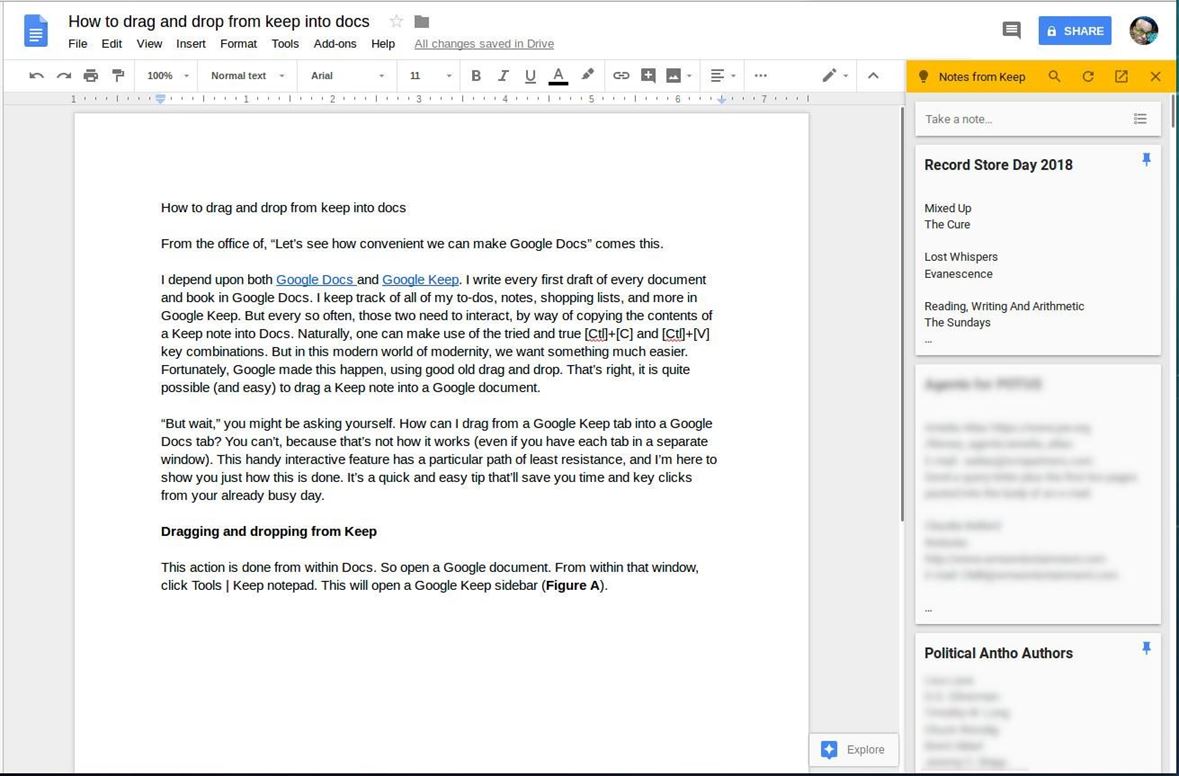 google docs éditeur de textes