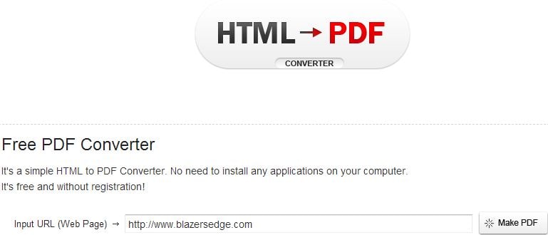 convertisseur html pdf