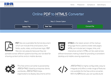 idr online pdf to html5